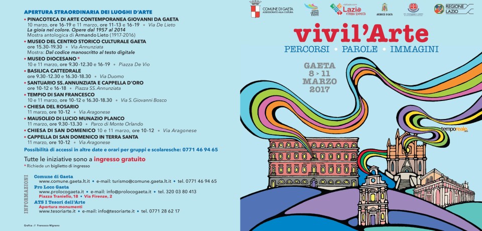 Gaeta / Quinta edizione per Vivil’arte, dall’8 all’11 marzo