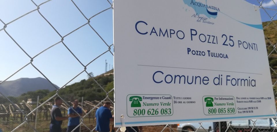 Formia / Proseguono i test sul Pozzo Terenzia presso il campo pozzi 25 Ponti