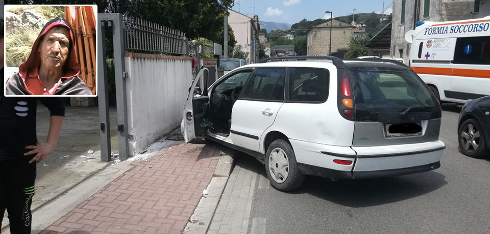 Minturno / Si scontra contro un muretto con l’auto: ferito il Mago di Minturno