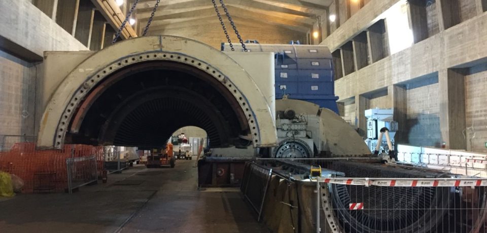 Centrale Nucleare del Garigliano: in demolizione l’alternatore. In corso il riciclo dei materiali (video)