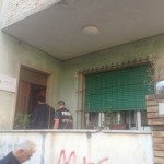 La polizia scientifica sul luogo dell'omicidio