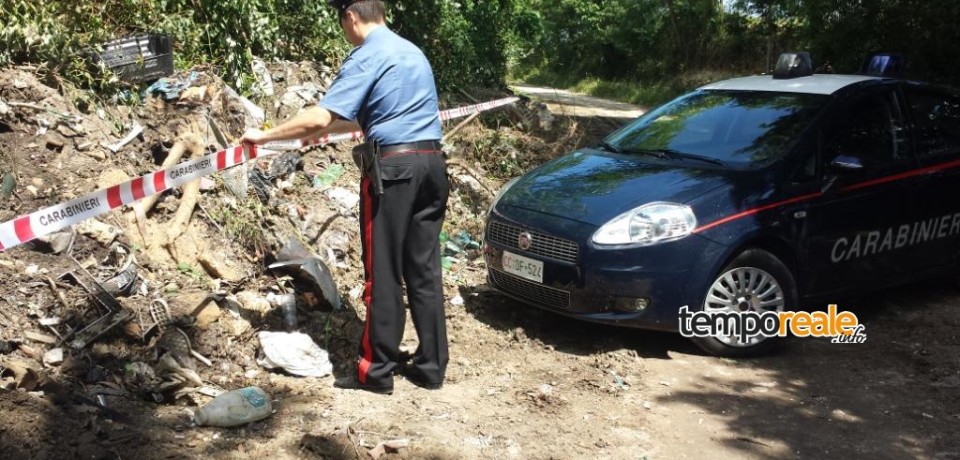 Cervaro / Carabinieri scoprono nuova discarica abusiva di rifiuti speciali