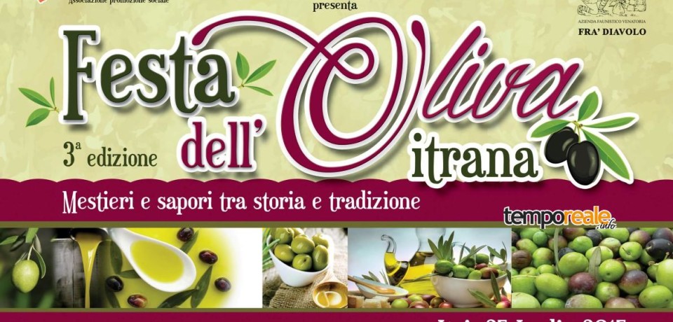 Itri / III edizione della Festa dell’Oliva Itrana, mestieri e sapori tra storia e tradizione.