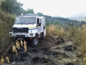 incendio le cese protezione civile minturno