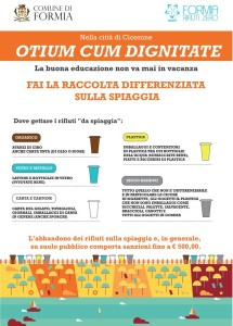 raccolta differenziata sulla spiaggia