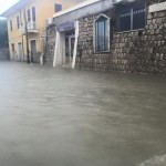 Allagamento in Via Antonio Sebastiani - Stazione Ferroviaria di Minturno (foto di Giancarmine Di Rienzo)