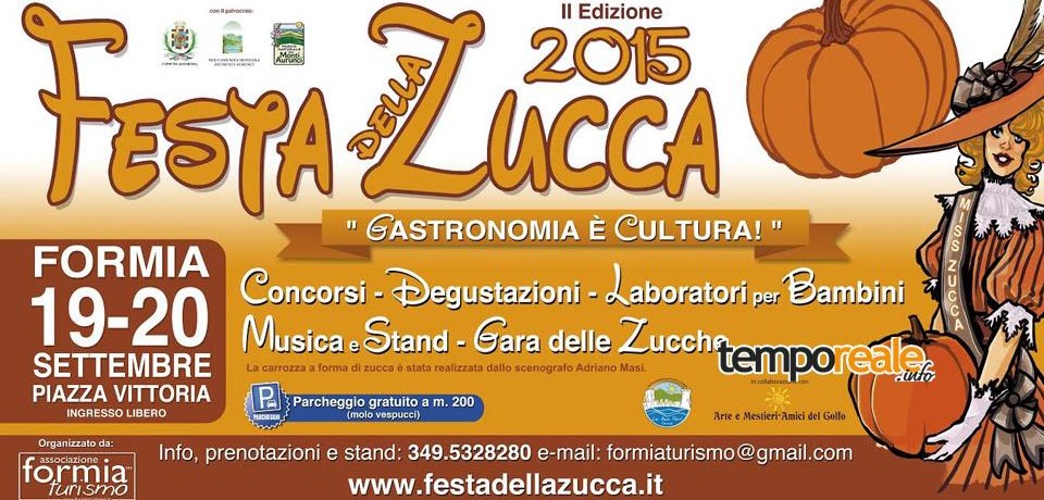 Formia / Torna la “Festa della zucca”, sabato 19 e domenica 20 in Piazza Vittoria