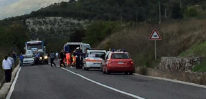 Foto incidente verificatosi a Itri pomeriggio 16 dicembre presso cimitero e intervento eliambulanza