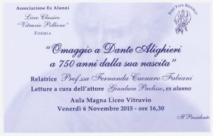 Evento invito Danta Alighieri