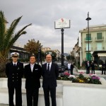 Da sinistra: il Capo del Compartimento marittimo di Gaeta, Alberto Mèoli, i l Prefetto di Latina Pier Luigi Faloni e il Commissario Prefettizio Bruno Strati