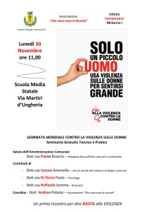 locandina spigno violenza sulle donne