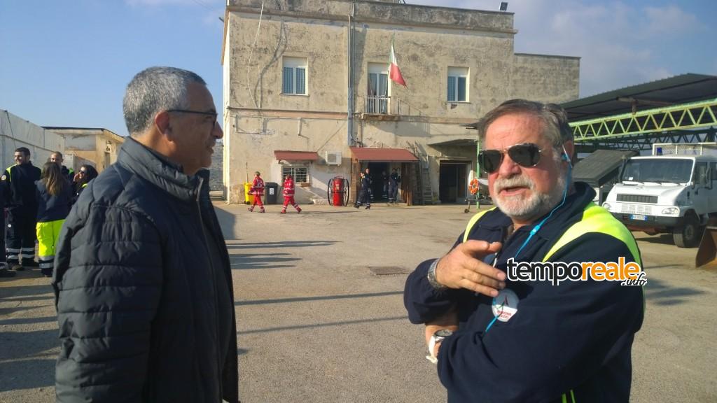 Aldo Baia, presidente dell’associazione di protezione civile “La Fenice” con l’assessore Luigi Ridolfi