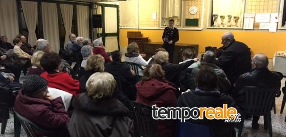 Cassino / Truffe agli anziani, un incontro con i Carabinieri