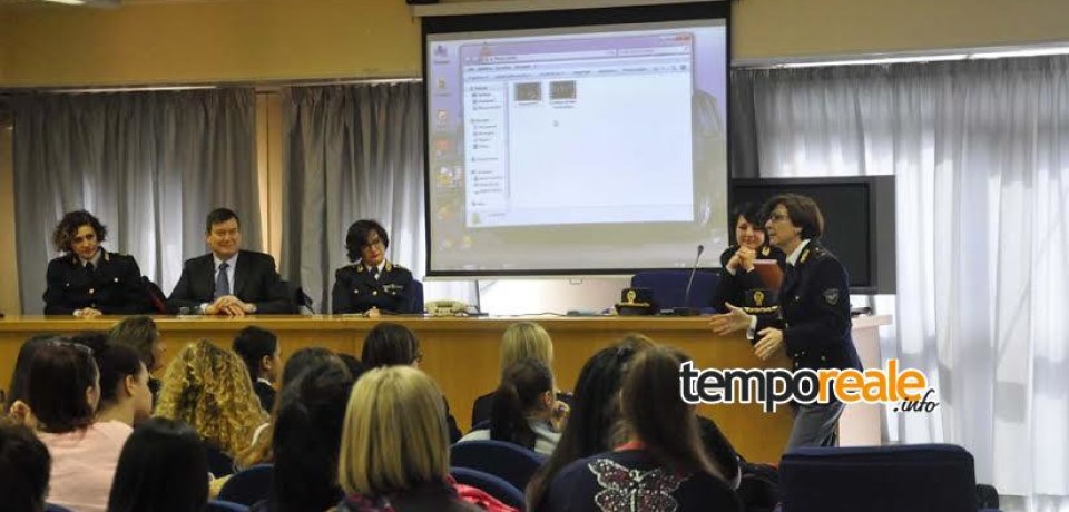Frosinone / “La Polizia di Stato con le donne”, questa mattina il primo incontro con gli studenti