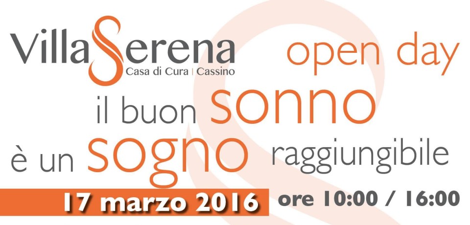Cassino / La clinica Villa Serena promuove l’Open Day “Il buon sonno è un sogno raggiungibile”