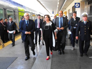 Zingaretti e Bartolomeo treno