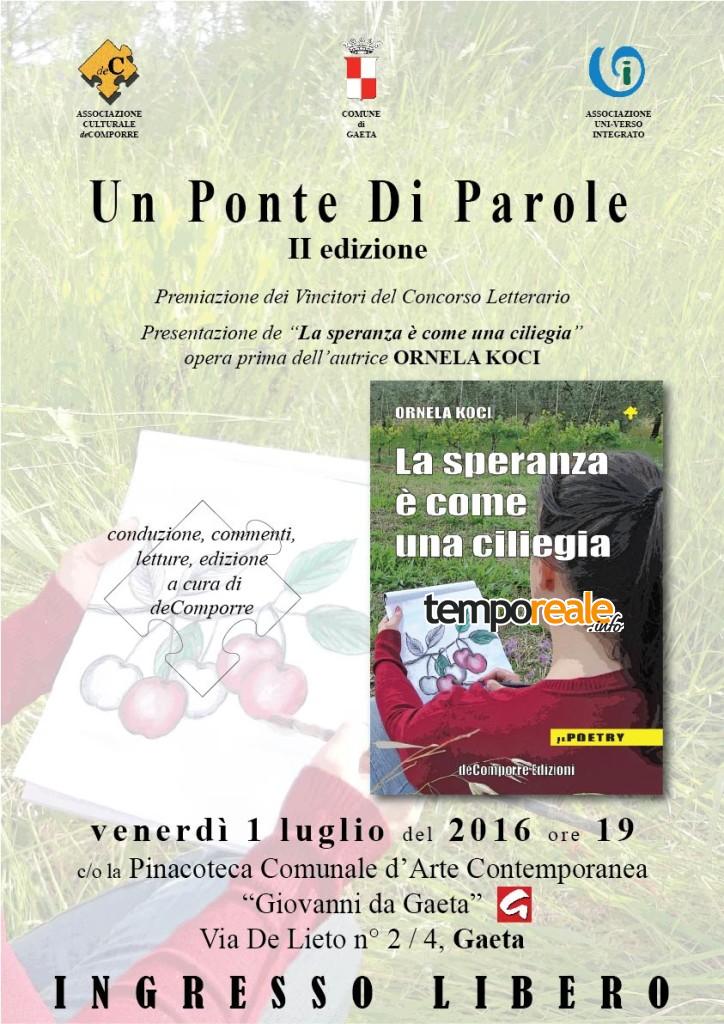 "Un ponte di Parole" locandina