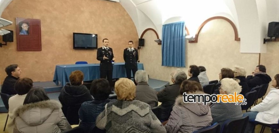 Fondi / Truffe e raggiri, continuano gli incontri dei Carabinieri nei Centri Anziani