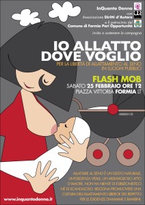 Locandina flash mob Io Allatto Dove Voglio