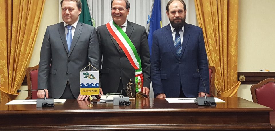 Gaeta / Il sindaco Mitrano incontra il collega di Sestroretsk (Federazione Russa)