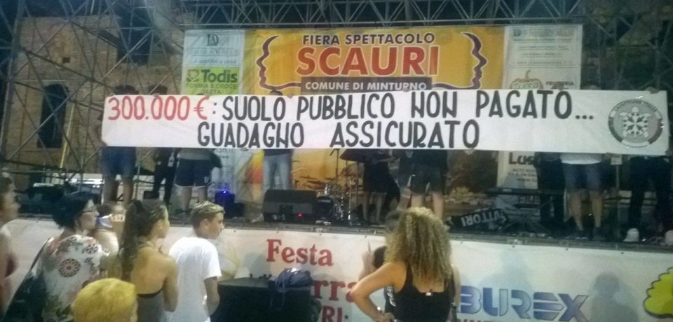 Blitz di CasaPound alla Festa della Birra di Scauri