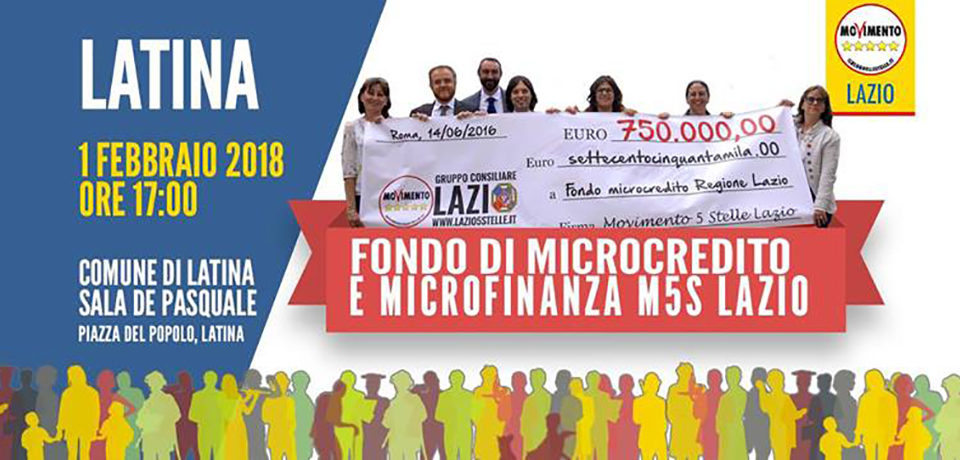 Fondo M5S per Microcredito a Latina il 1° Febbraio