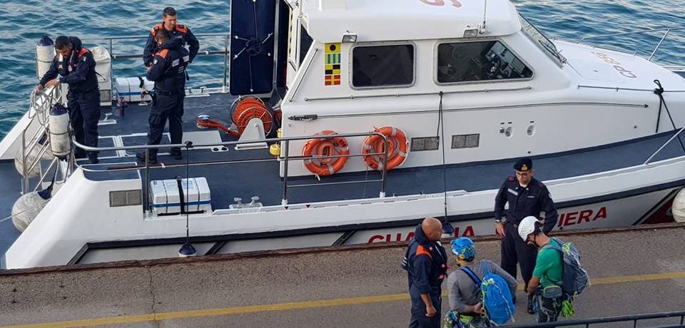 Gaeta/ Soccorsi due rocciatori bloccati sulla parete rocciosa della Grotta del Turco di Monte Orlando
