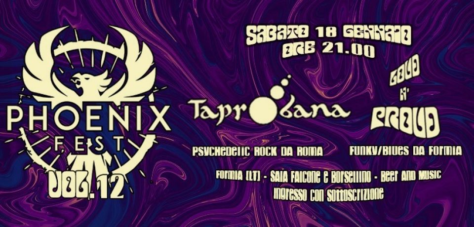Formia / “Phoenix Fest”, nuovi concerti con i gruppi “Loud n’proud” e “Taprobana”