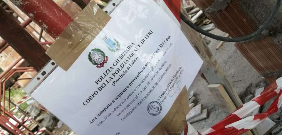 Itri / Blitz della polizia locale: sequestrato un immobile abusivo