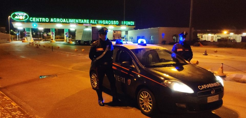 Fondi / Emergenza Coronavirus, continuano i controlli al Mof e nella zona rossa