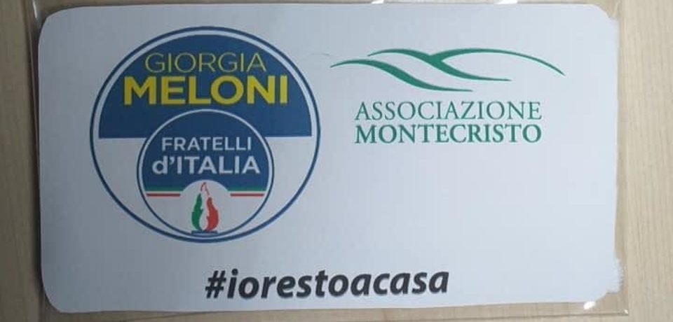 Coronavirus, mascherine con il logo di Fratelli d’Italia: a Gaeta è polemica