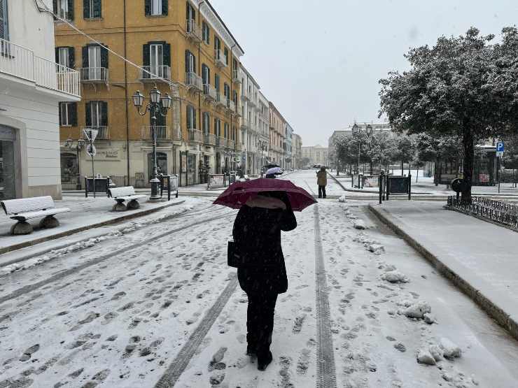 maltempo neve in città