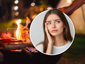 Ragazza dispiaciuta all'idea di dover rinunciare alla brace