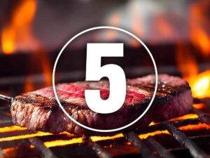 Carne alla brace e numero 5