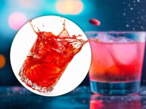 Drink in discoteca di colore rosso