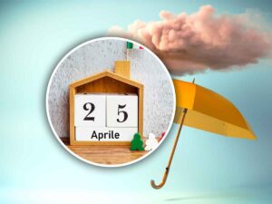 25 aprile e ombrello con maltempo