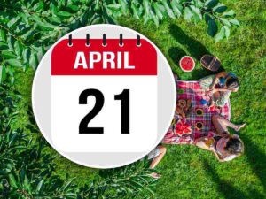 Picnic e calendario con data di Pasquetta