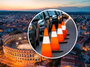 Roma bloccato traffico