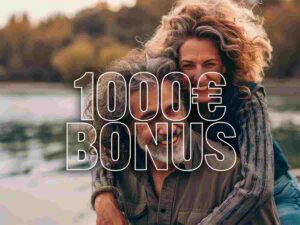 scritta 1.000€ bonus con dietro due persone che si abbracciano
