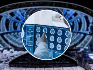 medici che studiano cellule del cancro