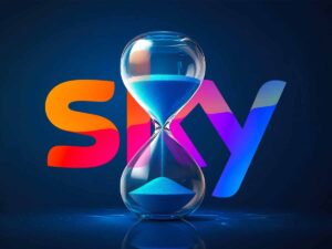 Sky logo con clessidra
