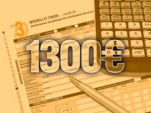 Modelli 730 con logo dei 1300 euro in sovraimpressione