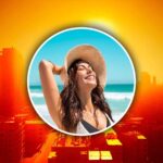 Città oppressa dal caldo e ragazza al sole
