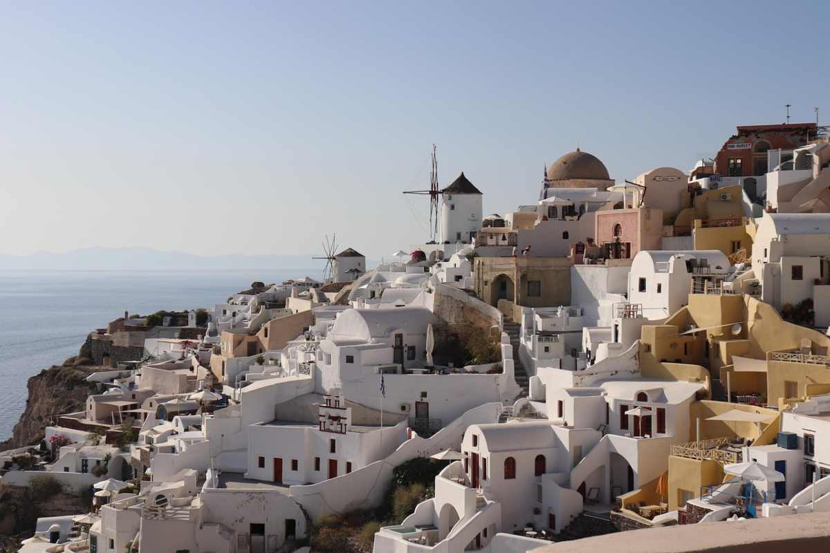 Vista di un'isola della Grecia