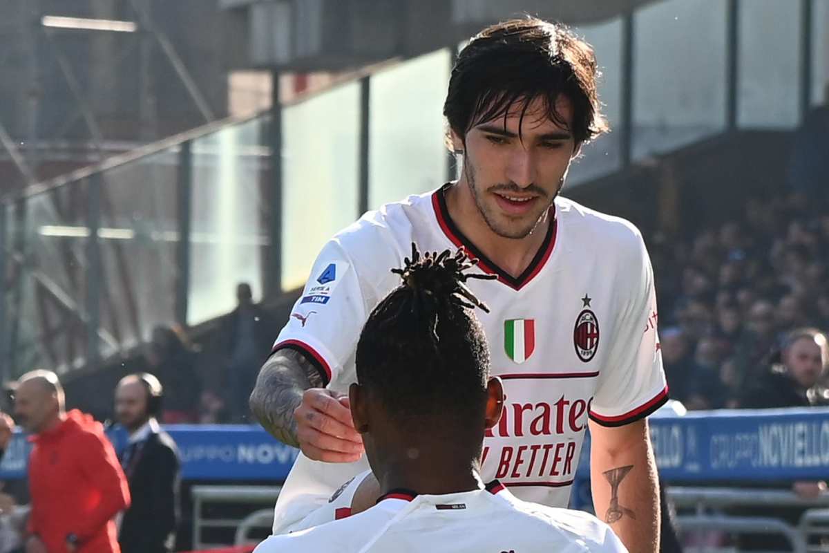 Tonali e Leao insieme ai tempi del Milan