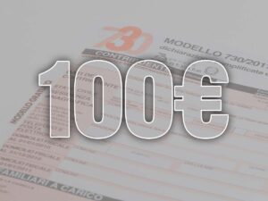 Modello 730 e scritta bonus 100 euro