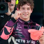 Andrea Antonelli esulta dopo la pole a Miami