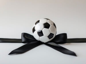 Simbolo lutto e pallone