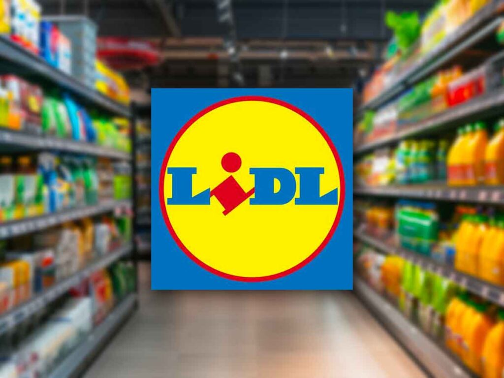 logo della LIDL in primo piano