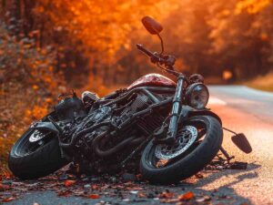 Moto distrutta